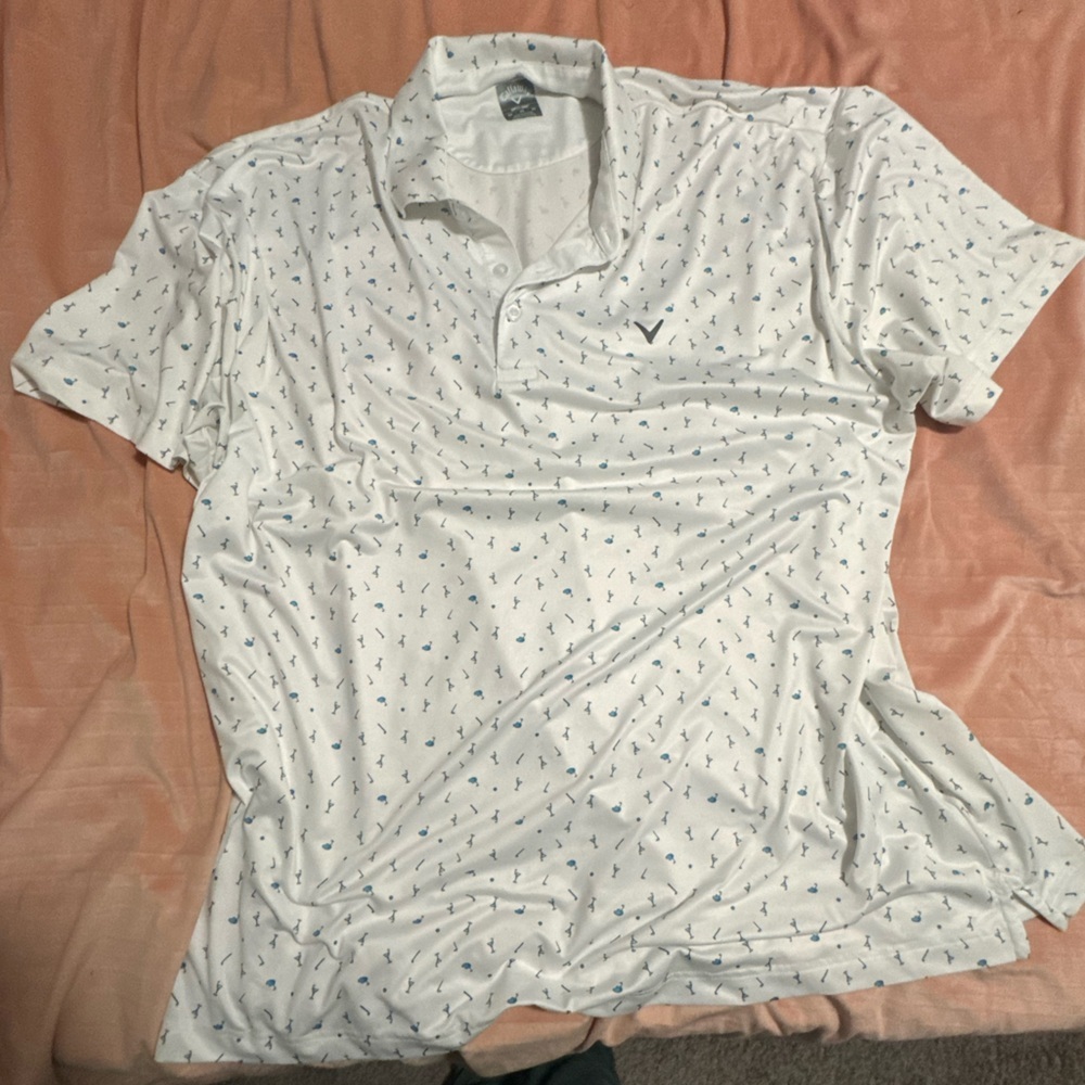 Callaway Opti-Dry 2X Martini Glass Print Performance Polo